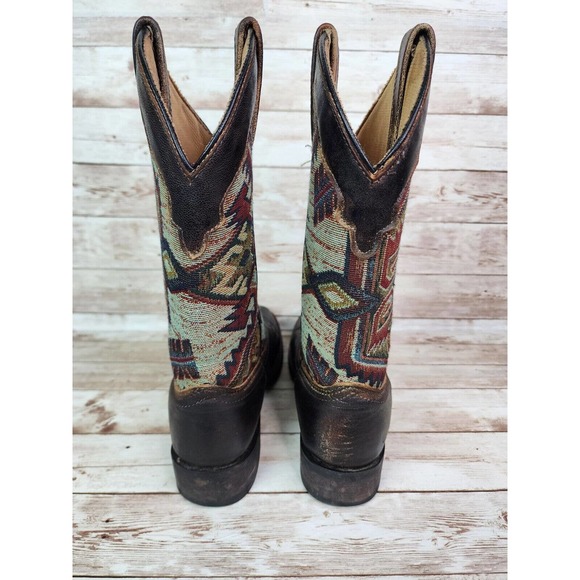 Laredo 5647 Womens Size 6.5 M Scout Square Toe Boots Mid Calf Brown Aztec - Picture 3 of 11